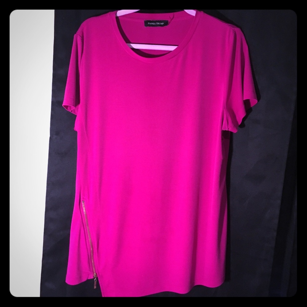 Ivanka Trump Pink Zipper top size XL